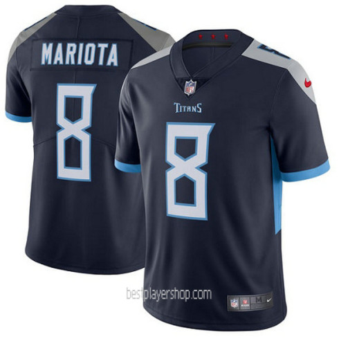 Mens Tennessee Titans #8 Marcus Mariota Authentic Navy Blue Home Vapor Jersey Bestplayer